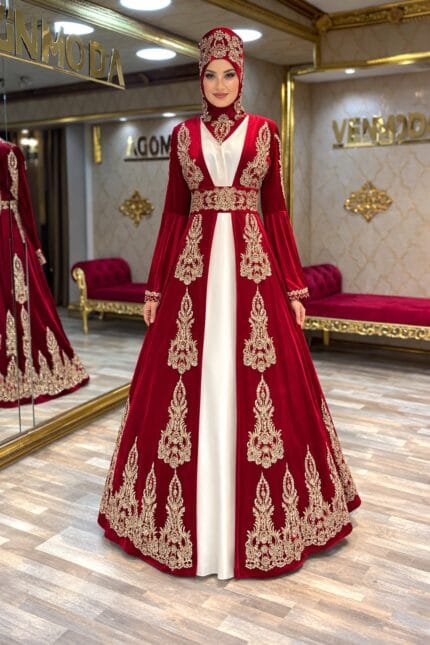 Gulsah-kirmizi-gold-helen-kaftan-kina-abiye-elbise