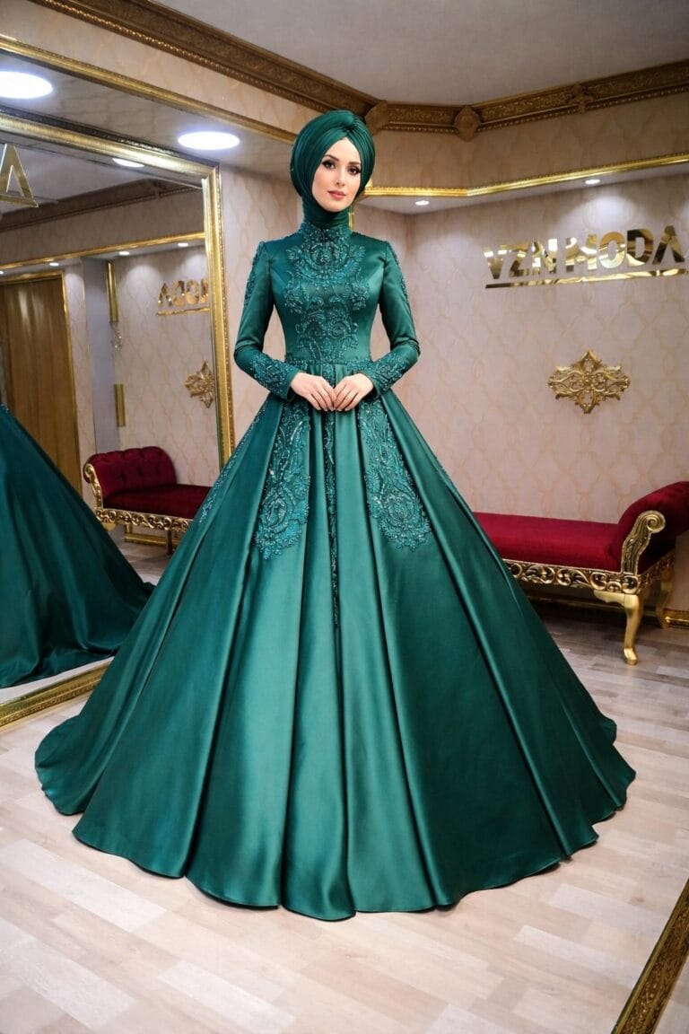 Zerda-zumrut-yesili-saten-tesettur-nisan-kina-abiye-elbise-a-kesim