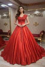 Zumrut-kirmizi-saten-nisan-kina-abiye-elbise-a-kesim