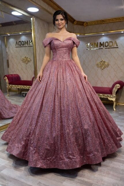 Cansu-pudra-prenses-nisan-kina-abiye-elbise-simli-kumas