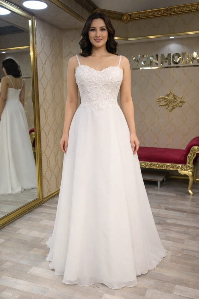 Demet-Gelinlik-Nikah-Elbise-Sifon-Islemeli