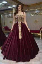 Gorkem-bordo-a-kesim-kaftan-kina-abiye-elbise
