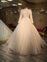 firuze-tesettür-gelinlik-simli-kumaş-a-kesim