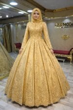 Hasibe-gold-dantel-tesettur-nisan-abiye-elbise-a-kesim