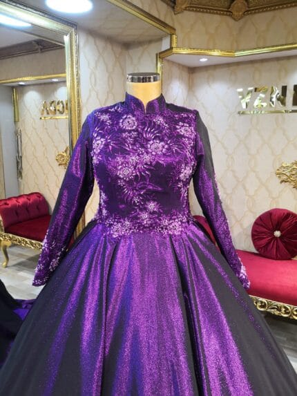 sanem-mor-prenses-tesettür-nişanlık