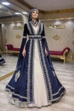 ahu-lacivert-gümüş-işleme-kaftan-kına-abiye-elbise-helen-kesim