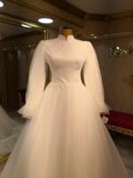 tesettür-gelinlik-helen-hayal-tül-tarlatanlı-kabarık