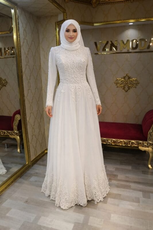 Akasya-Tesettur-Gelinlik-Nikah-elbisesi-sifon-kumas-dantelli