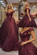 Cansu-nisan-kina-abiye-elbise-bordo-prenses-simli