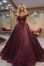 Cansu-nisan-kina-abiye-elbise-bordo-prenses-simli