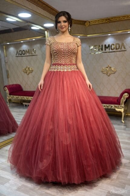 Edis-bordo-islemeli-buyuk-beden-nisan-kina-abiye-elbise-prenses