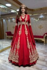Filiz kaftan kına abiye elbise kırmızı gold helen bindallı - VznModa Filiz-kaftan-kina-abiye-elbise-kirmizi-gold-helen-bindalli