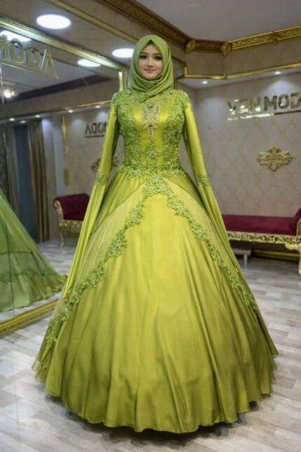 Ilgin-yag-yesili-buyuk-beden-tesettur-nisan-kina-abiye-elbise