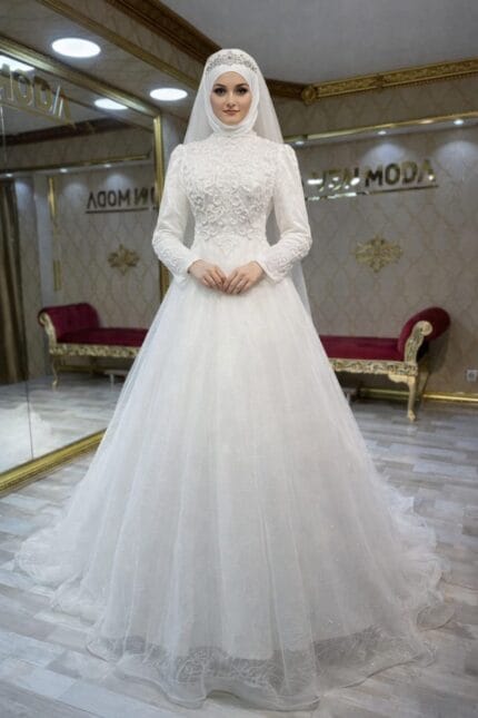 Azusena-tesettur-islemeli-helen-gelinlik