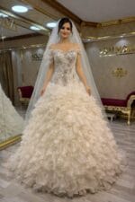 Erva gelinlik simli kabarık yarım balık - VznModa Erva-gelinlik-simli-kabarik-yarim-balik