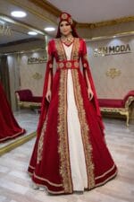 Buse-kirmizi-gold-islemeli-helen-kaftan-kina-abiye-elbise