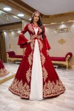 Guzelay-kirmizi-gold-kaftan-kina-abiye-elbise-helen