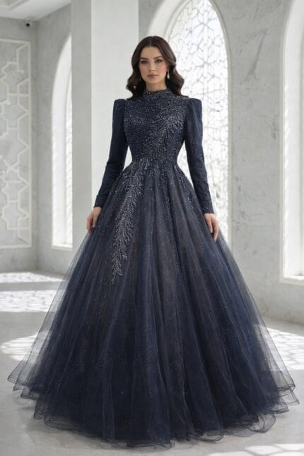 Sahbanu-lacivert-tesettur-helen-nisan-kina-abiye-elbise