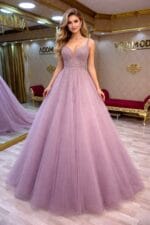 Uysal helen lila nişan abiye elbise askılı - VznModa Uysal-helen-lila-nisan-abiye-elbise-askili