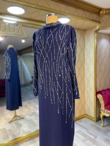 parla-lacivert-taşlı-tesettür-abiye-elbise - VznModa parla-lacivert-taşlı-tesettür-abiye-elbise