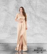 selis-gold-saten-kısa-kol-abiye-elbise