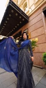 alya lacivert boncuk işleme tesettür abiye elbisee - VznModa alya-lacivert-boncuk-isleme-tesettur-abiye-elbise