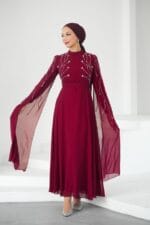Canan tesettur-yusra-sifon-abiye-bordolp6254-1c4b-4 - VznModa canan-bordo-taşlı-tesettür-abiye-elbise