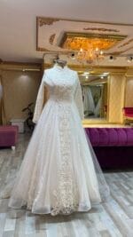 Sezen tesettür gelinlik büyük beden dantel helen kesima - VznModa Sezen-tesettur-gelinlik-buyuk-beden-dantel-helen-kesim