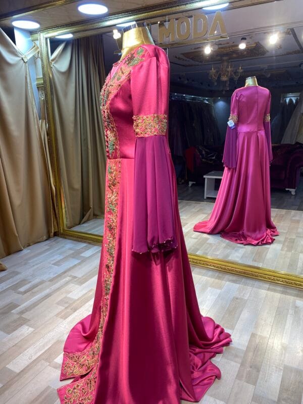 Zeren-Fusya-islemeli-saten-kaftan-kina-abiye-elbise