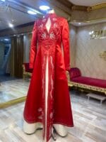 Zeycan kırmızı beyaz saten kaftan abiye elbiseee - VznModa Zeycan-kirmizi-beyaz-saten-kaftan-abiye-elbise