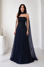 Ceyla Lacivert straplez boncuklu abiye elbise 36-38-40-42 - VznModa Ceyla-Lacivert-straplez-boncuklu-abiye-elbise-36-38-40-42