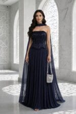Ceyla Lacivert straplez boncuklu abiye elbiseee 36-38-40-42 - VznModa Ceyla-Lacivert-straplez-boncuklu-abiye-elbise-36-38-40-42