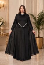 Hazel-Siyah-uzun-kol-pelerinli-buyuk-beden-Abiye-Elbise-44-46-48-50-bedennn-3750-tl