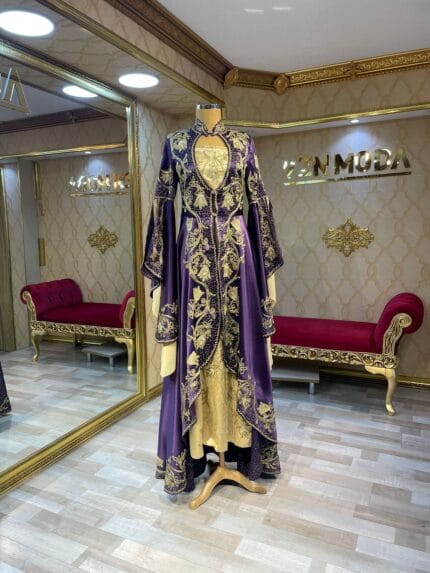 Lale-mor-gold-nakisli-bindalli-kinalik-abiye-elbise